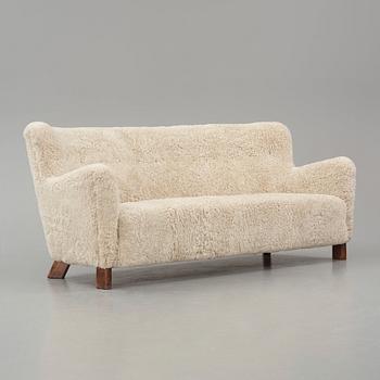 Fritz Hansen, soffa, modell "1669", Danmark 1940-tal.