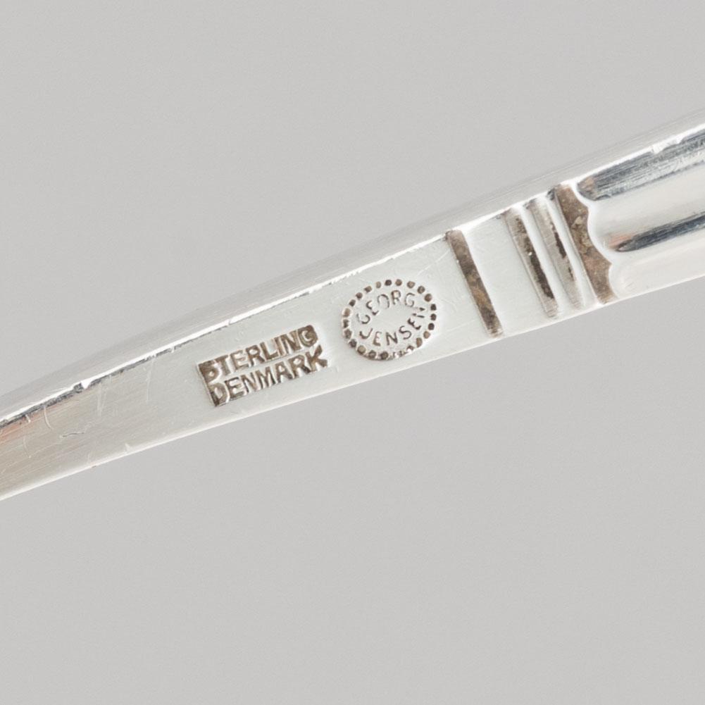 Georg Jensen, a set of 102 pieces of 'Konge/Acorn' sterling silver flatware, design Johan Rohde, Copenhagen.