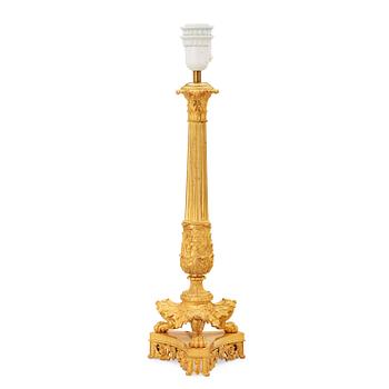 508. A French Empire early 19th century table lamp.