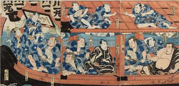 Utagawa Kunisada, "Kawaichimaru", sent 1700-tal/omkring 1800.