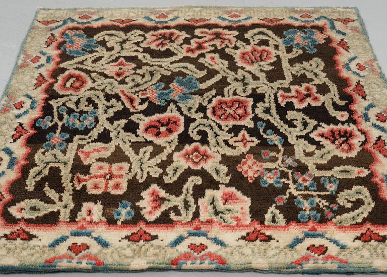 A bridal bed cover, knotted pile, ca 189-190,5 x 160-164 cm, Hälsingland, Sweden, the 1750's, rococo.