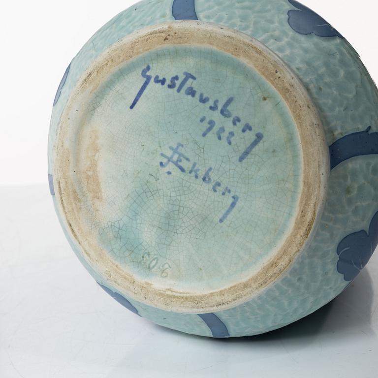 Josef Ekberg, a 'Sgraffito' earthenware vase, Gustavsberg 1922.