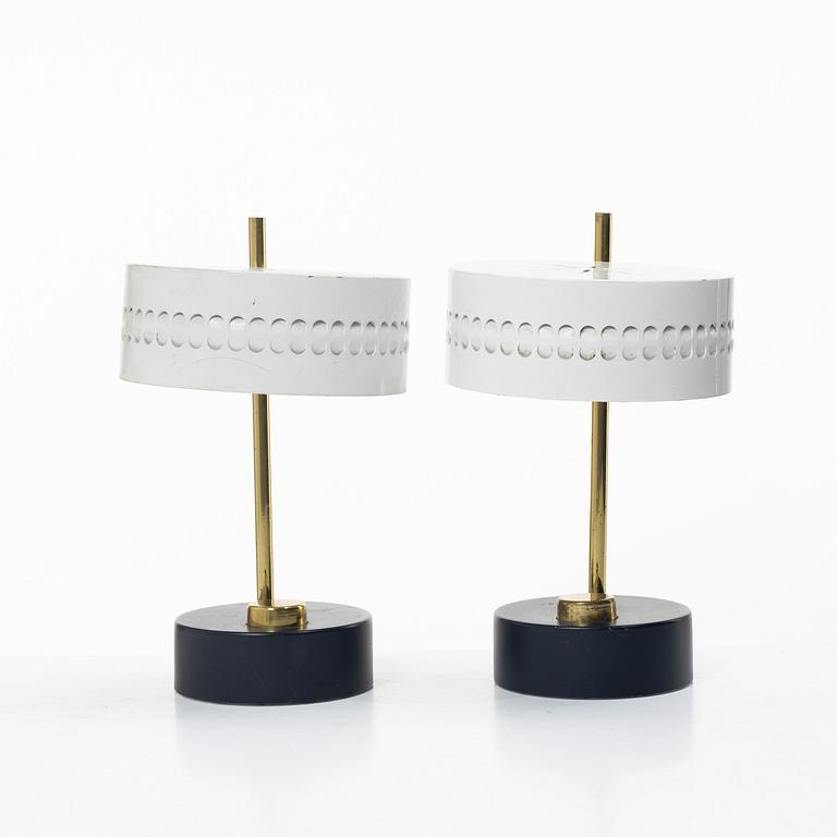 A påair of table lamps, probably France, 1950s.