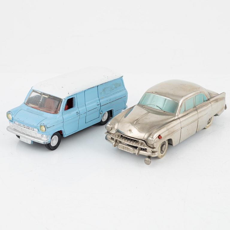 A set of eight toy cars, mostly Schuco, 20th century.