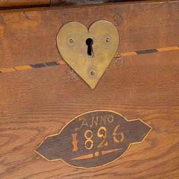 A cabinet, Småland, Sweden, dated 1826.