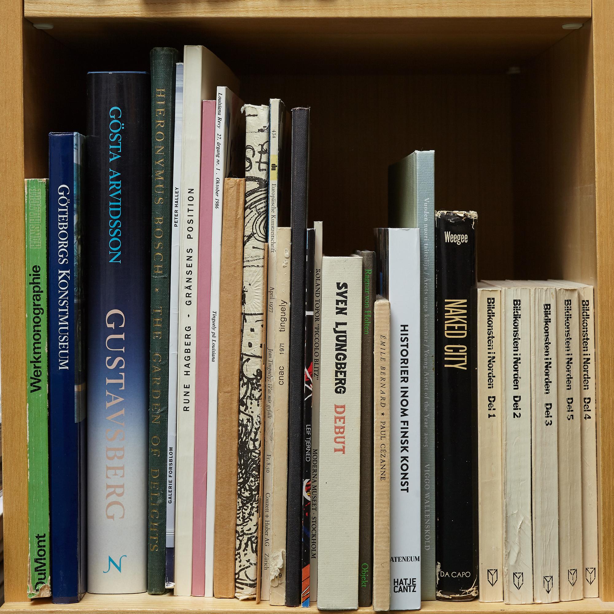 Björn Springfeldt's art library.