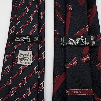 HERMÈS, two silk ties.