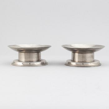 A pair of swedish pewter candlesticks, GAB 1939.