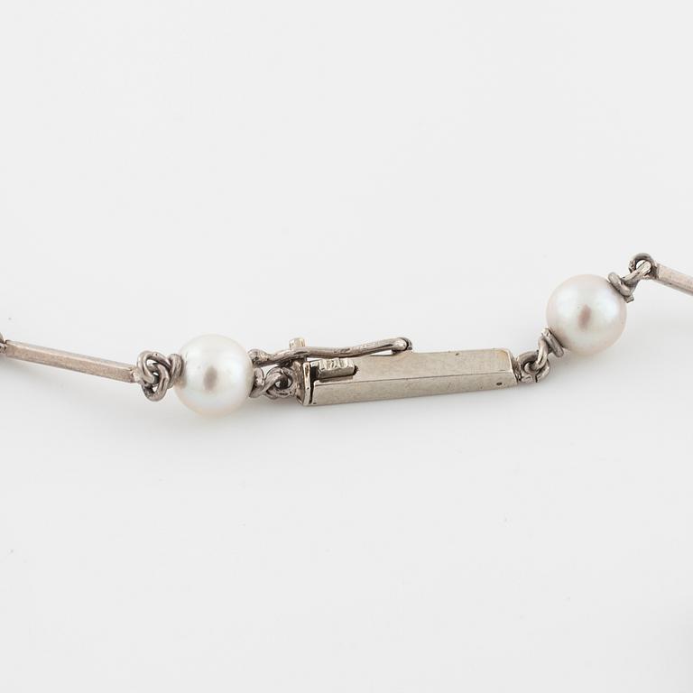 ARMBAND, med odlade pärlor, Gustav Dahlgren & Co, Malmö, 1952.