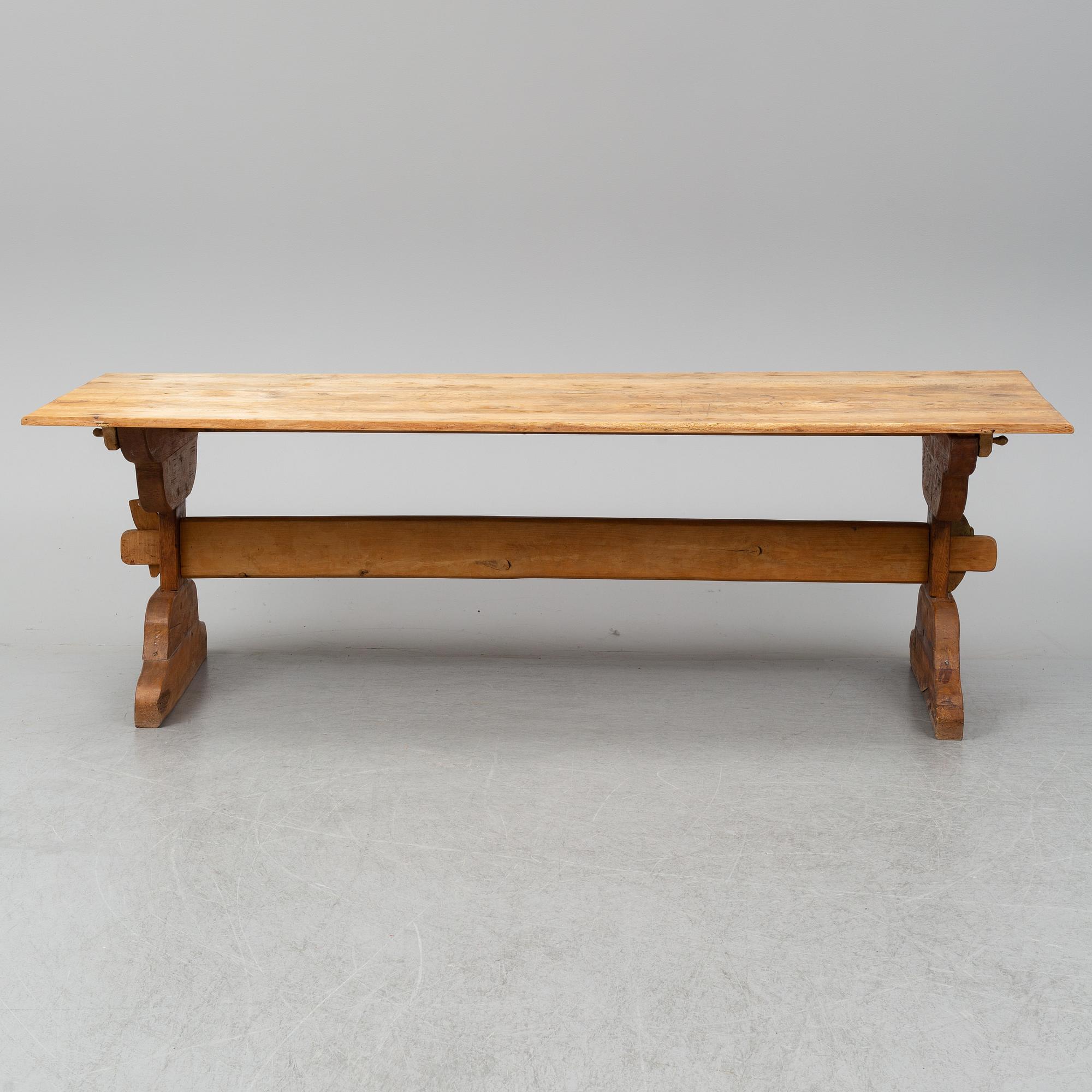 A 19th Century vernacular pine table.