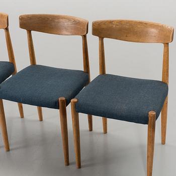 A SET OF 4 KNUD FAERCH OAK CHAIRS, Denmark.