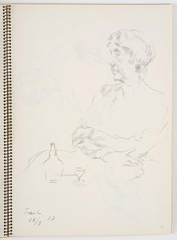 Lotte Laserstein, Skissblock med 23 teckningar varav 3 signerade.