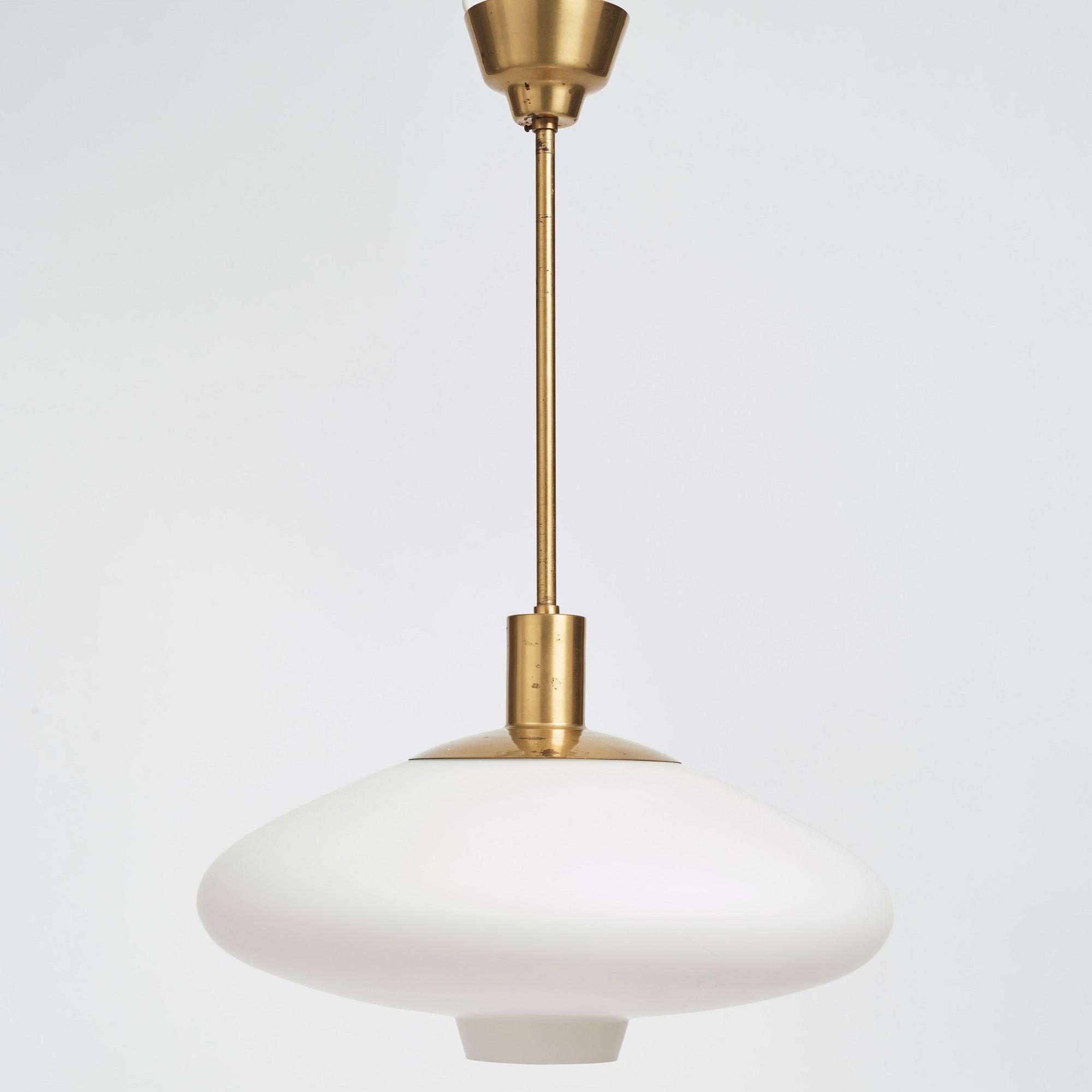 Hans Bergström, taklampor 1 par, modell "112", ateljé Lyktan, Åhus, 1950-tal.