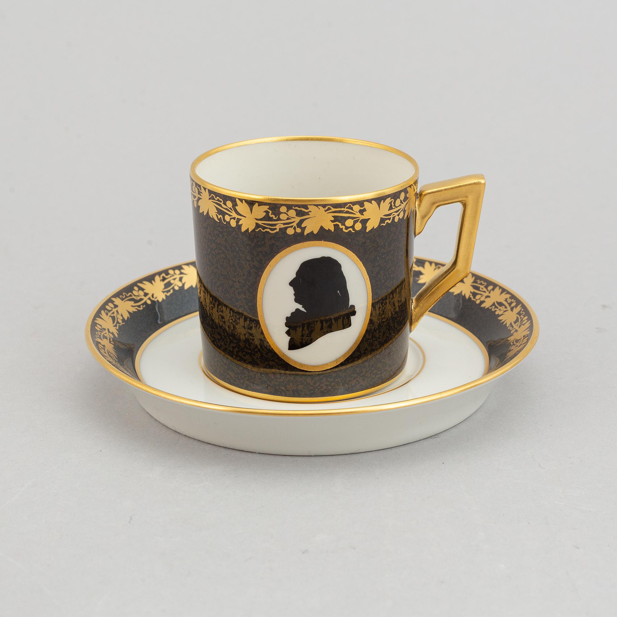 Royal Copenhagen, kaffeservis/presentationsservis, 9 delar, porslin, Danmark.