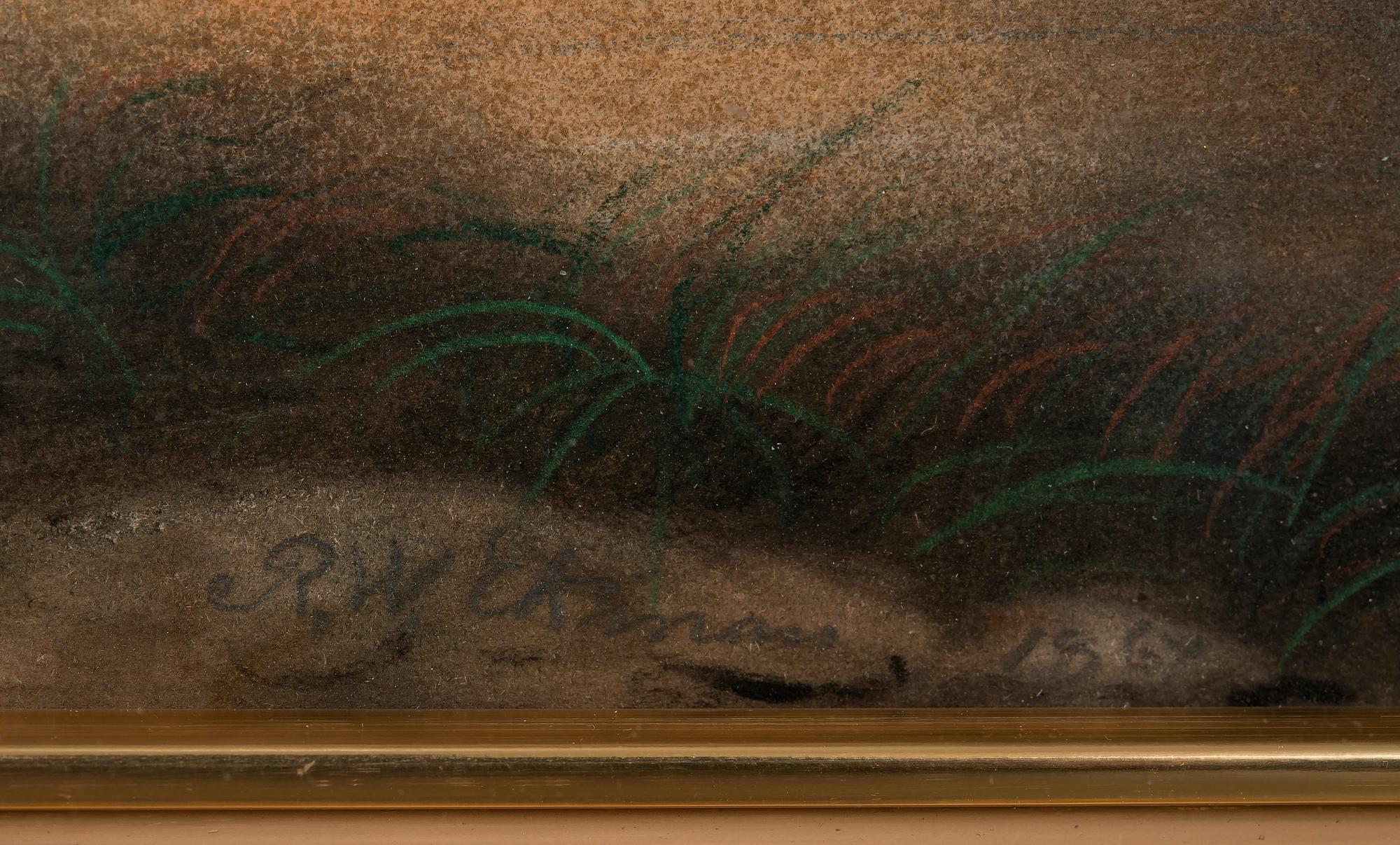 ROBERT WILHELM EKMAN, pastelli, signeerattu ja päivätty 1864.