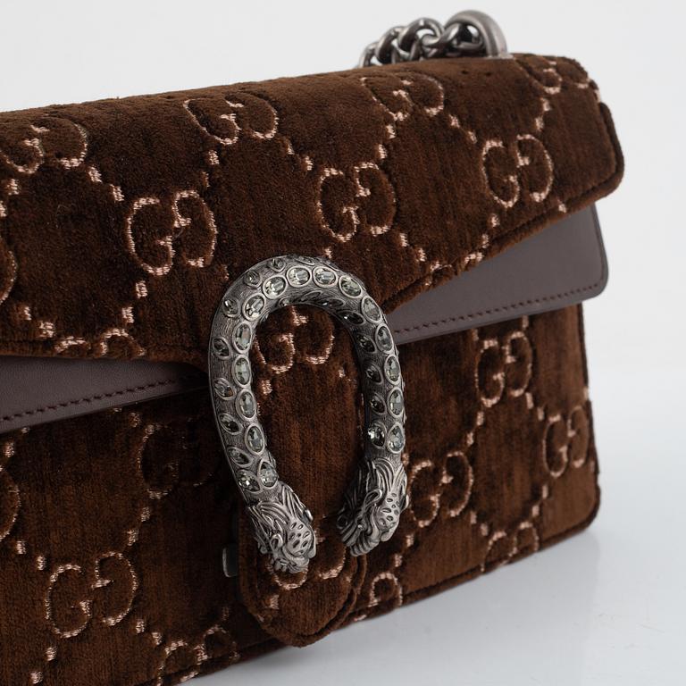 Gucci, väska, "GG Embossed Velvet Dionysus Small Shoulder Bag".