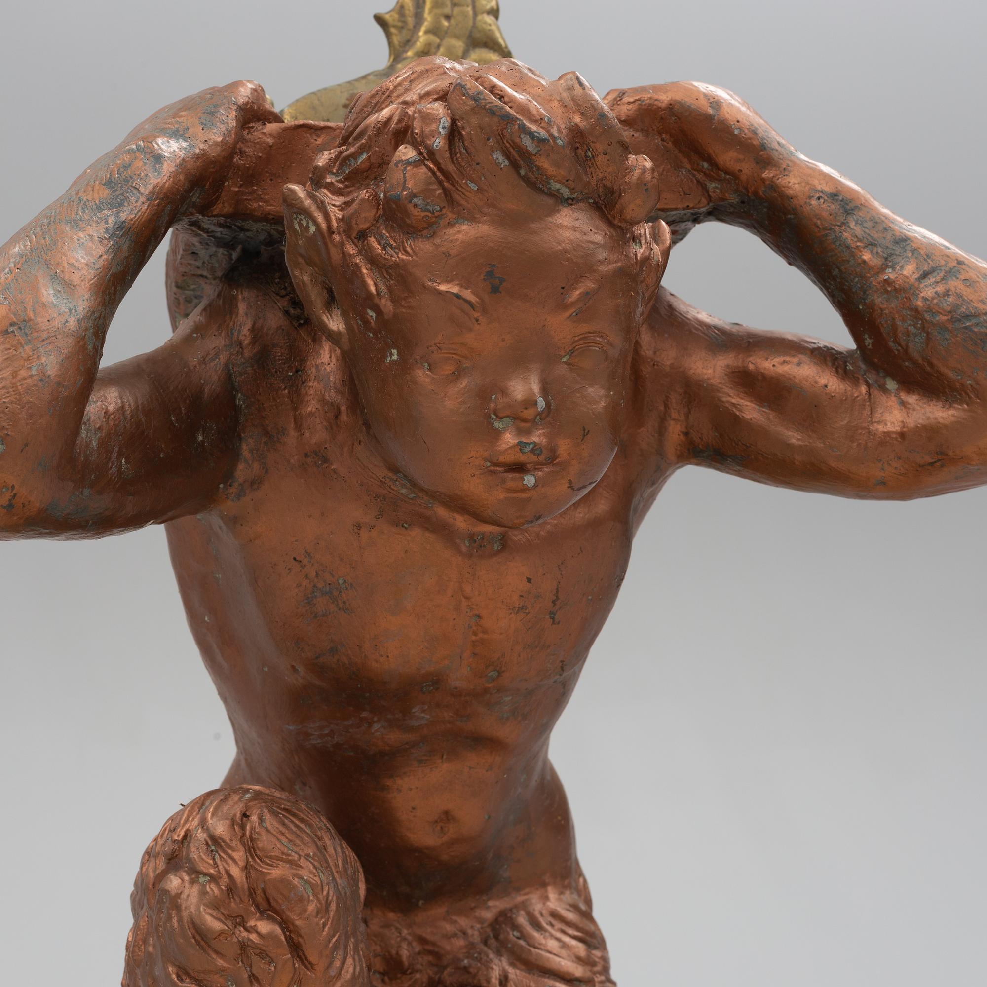 GINO MANCA, a concrete sculpture/pedestal, signed and dated 1971.