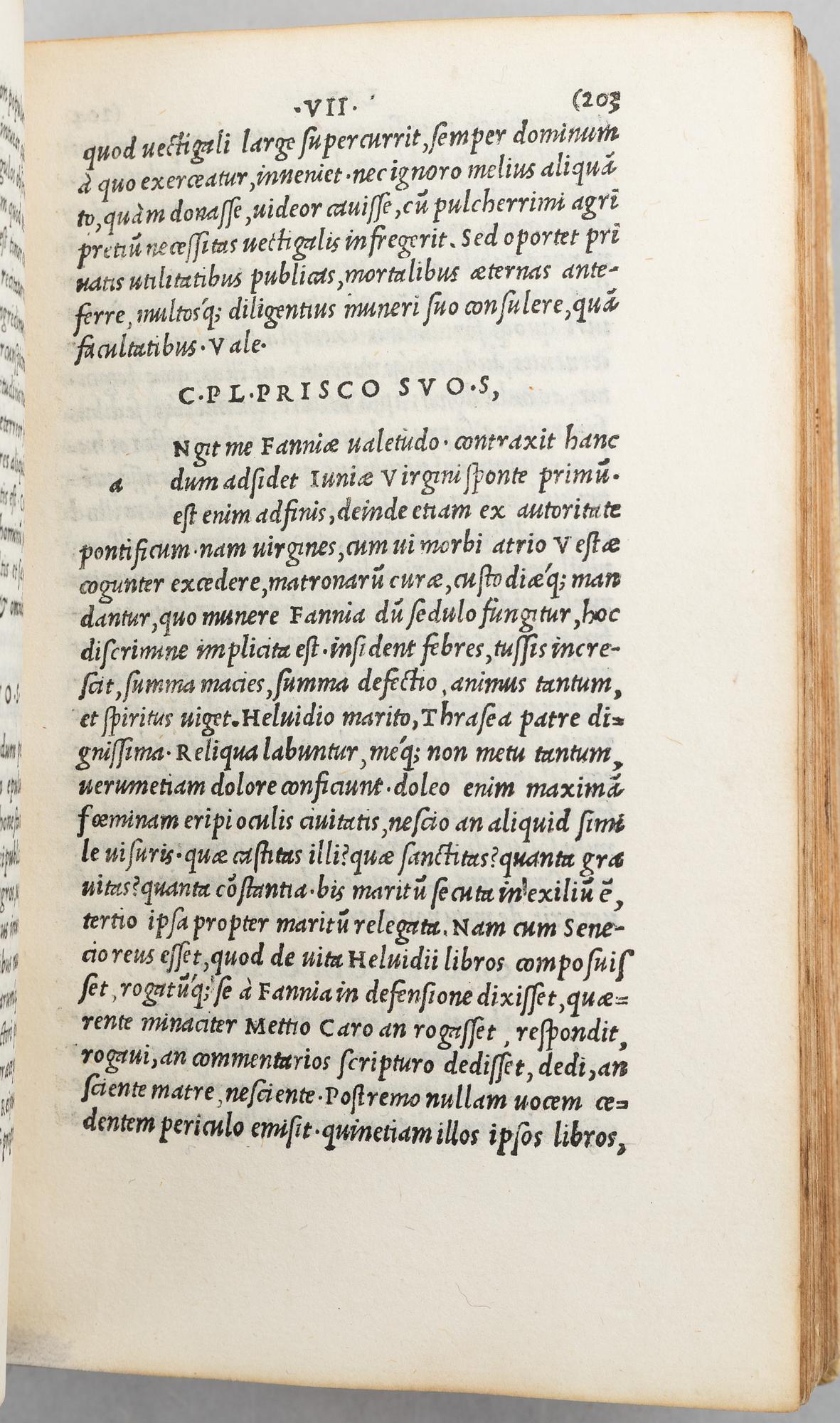 Editio princeps of all Pliny's ten books of letters, Aldus Manutius 1508.