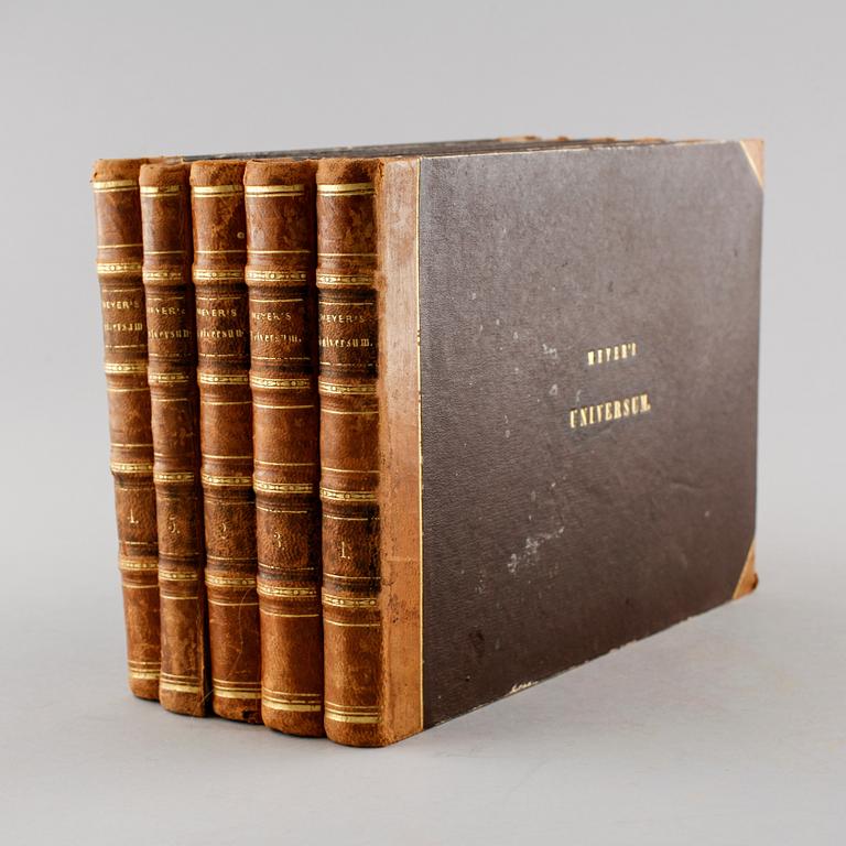 Five volumes of Meyer's Universum, 1835-38.