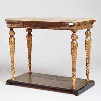 A late Gustavian early 19th century console table.