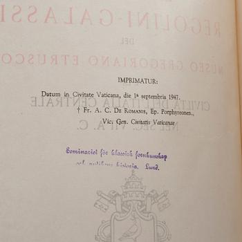 LA TOMBA REGOLINI-GALASSI... "Luigi Pareti, Cittá del Vaticano. 1947.