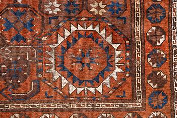 Carpet, Beshir, antique, probably 19th century second half, approx. 300 x 195 cm.
