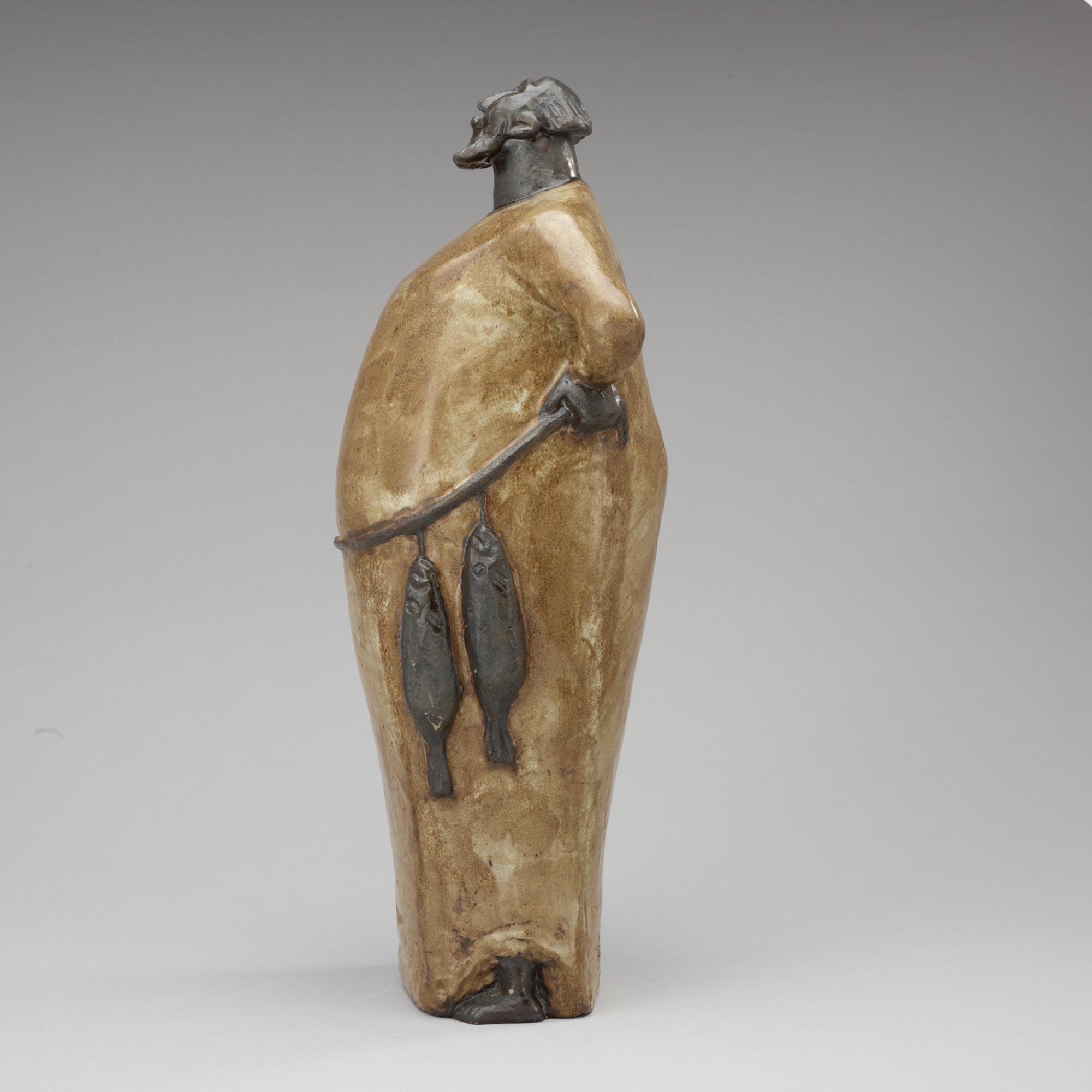 An Åke Holm stoneware sculpture, Höganäs 1950's.
