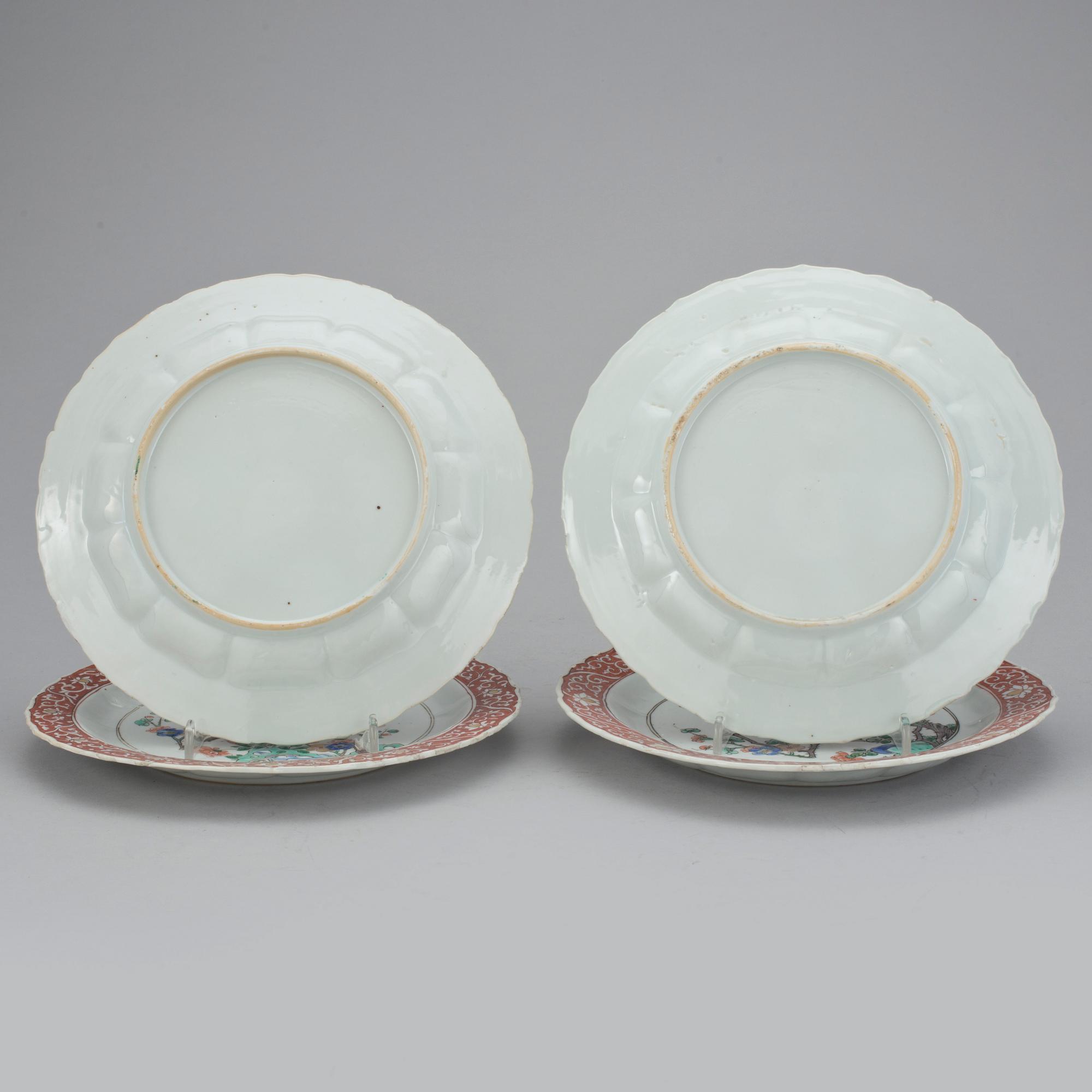 TALLRIKAR, 4 st, kompaniporslin, Kina, Kangxi, 1700-tal.