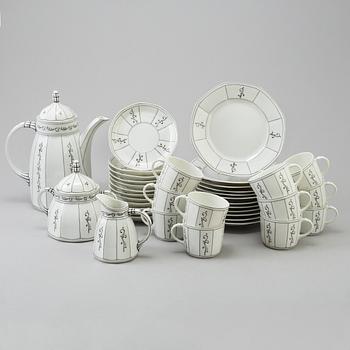 A set of 26 pieces of a coffee service, designed by Einar Forseth, Lidköpings porslinsfabrik, 1920´s.