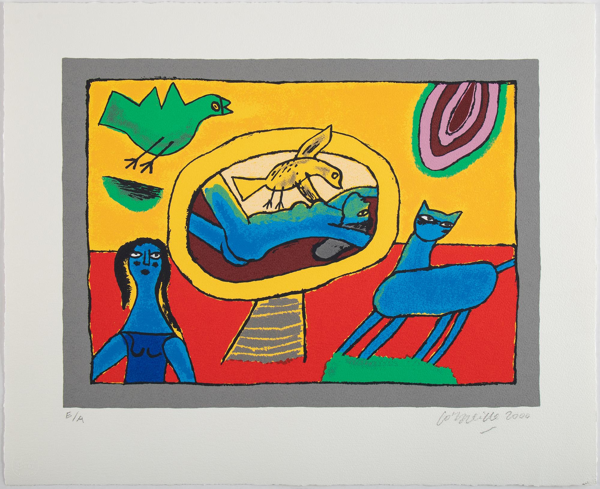 Beverloo Corneille, silkscreen in colours, 2000, signed E/A.