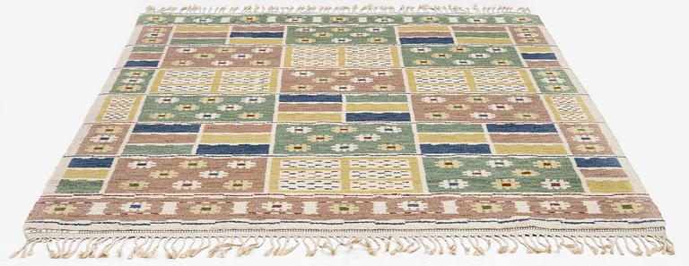 Märta Måås-Fjetterström, a 'Ängarna' carpet, knotted pile, c 248 x 182 cm, signed AB MMF.