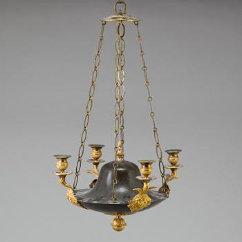 An Empire early 19th century four-light hanging-lamp.