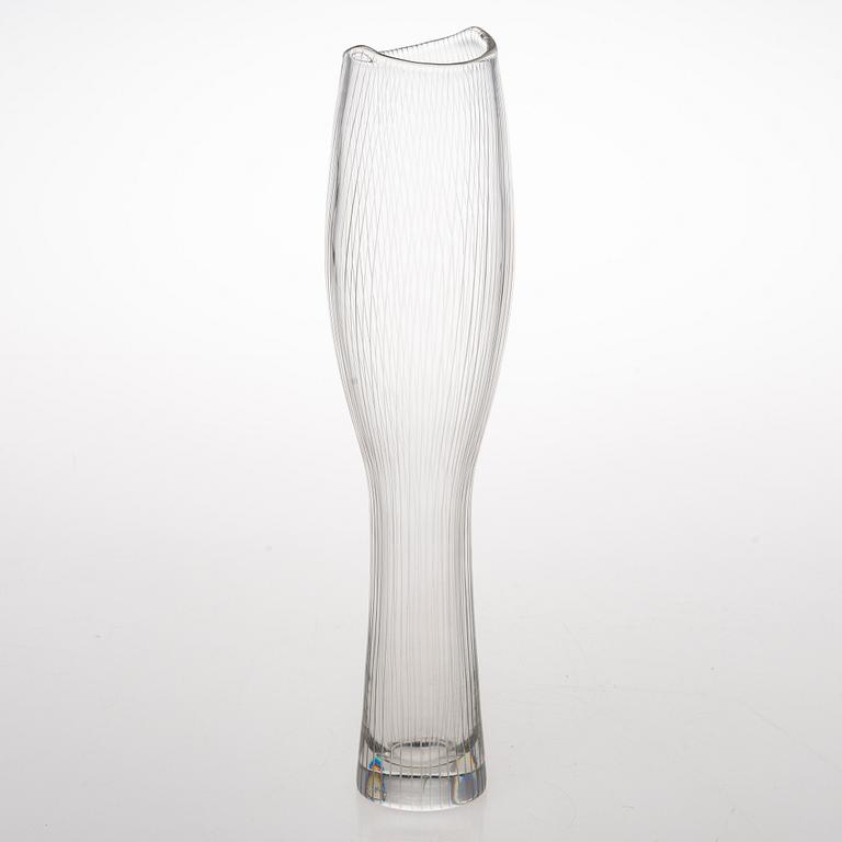 TAPIO WIRKKALA, A glass vase, signed Tapio Wirkkala Iittala -56.