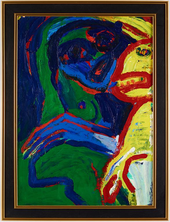 Bengt Lindström, acrylic on paper, signed, 1980s.