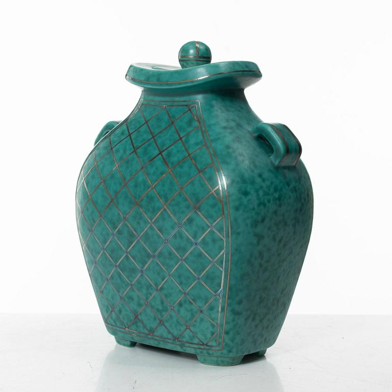 Wilhelm Kåge, a lidded 'Argenta' vase, Gustavsberg.
