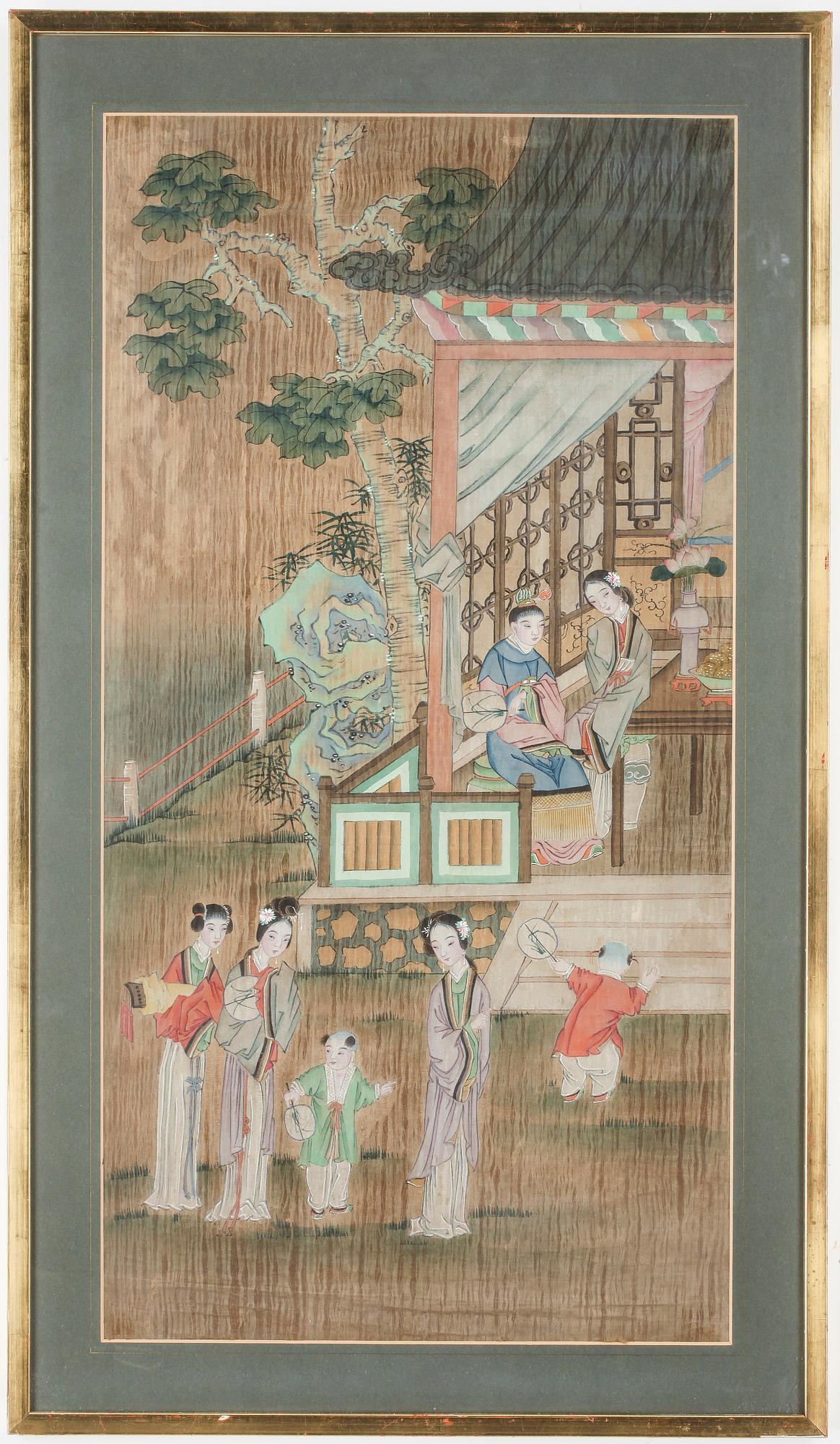 SIDENMÅLNING, Kina 1800-tal.