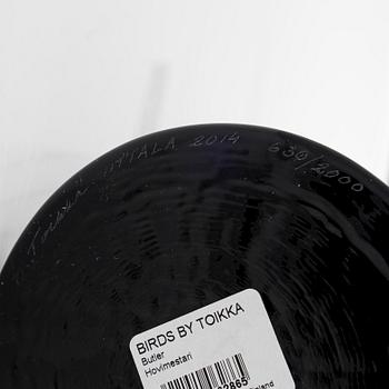Oiva Toikka, A glass bird, "Butler", signed O. Toikka Iittala 2014 and numbered 630/2000.