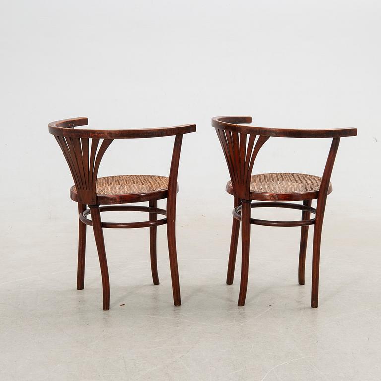Armchairs, a pair, Thonet, early 20th century.
