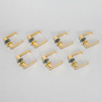 Timo Sarpaneva, seven pairs of 'Vaippa' door handles, manufacturer Primo 1960s.