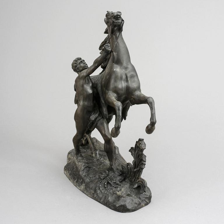 GUILLAUME COUSTOU, efter. Skulptur, patinerad metall.