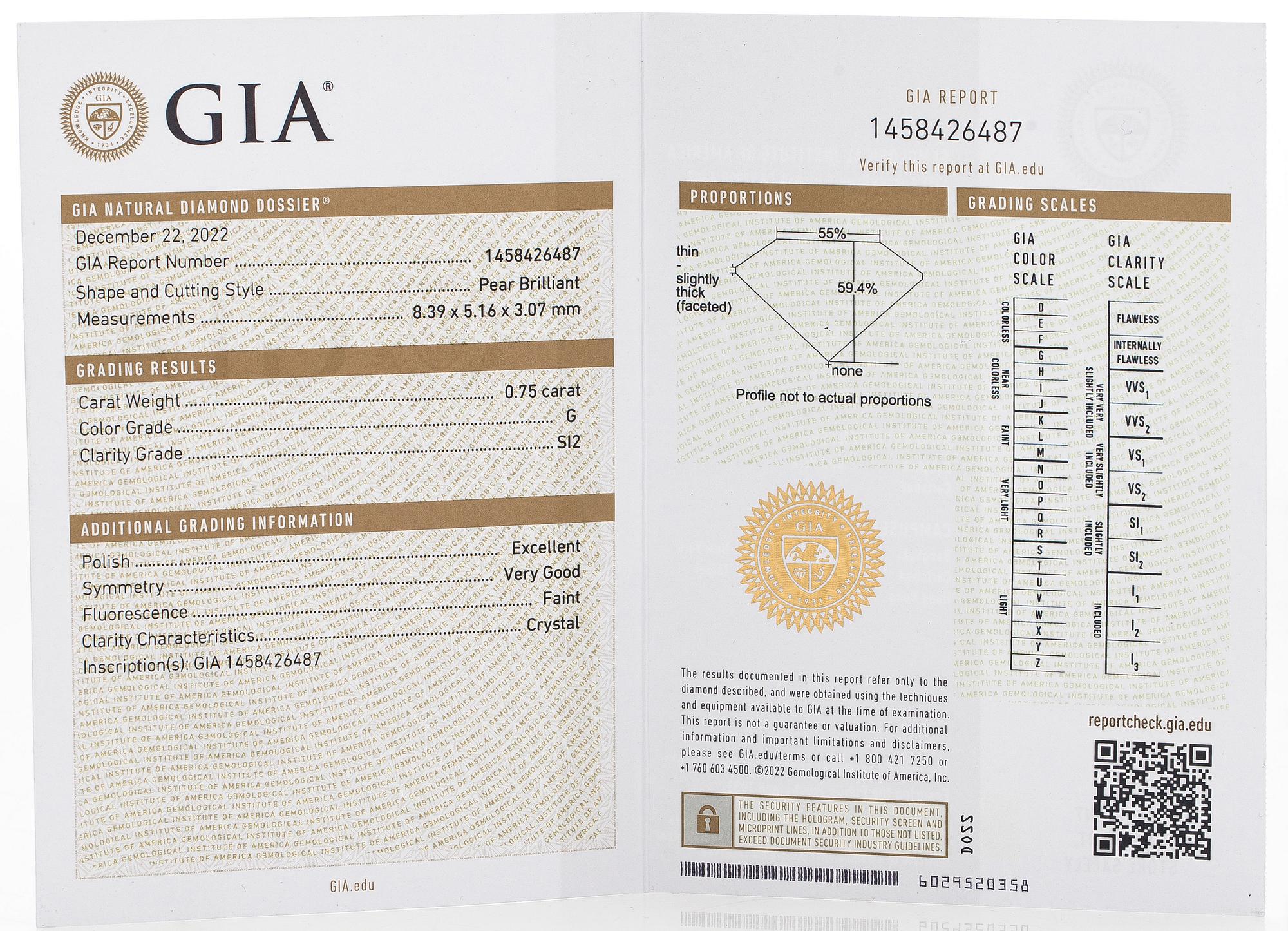 Ring, 18K vitguld med päronslipad diamant samt markis- och briljantslipade diamanter.