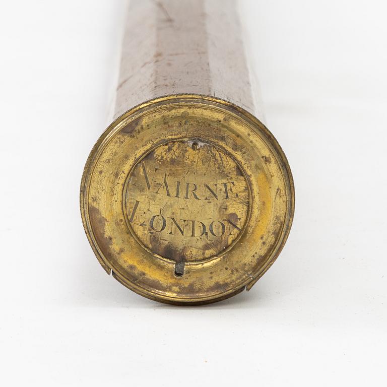 A telescope, by Nairne, London, 18th century.