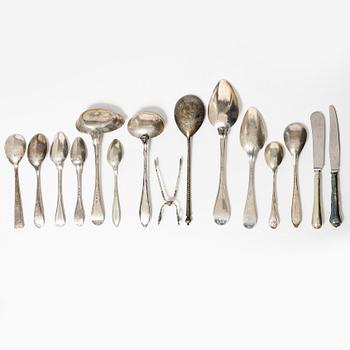Cutlery, 47 pcs, silver, mostly Sweden.