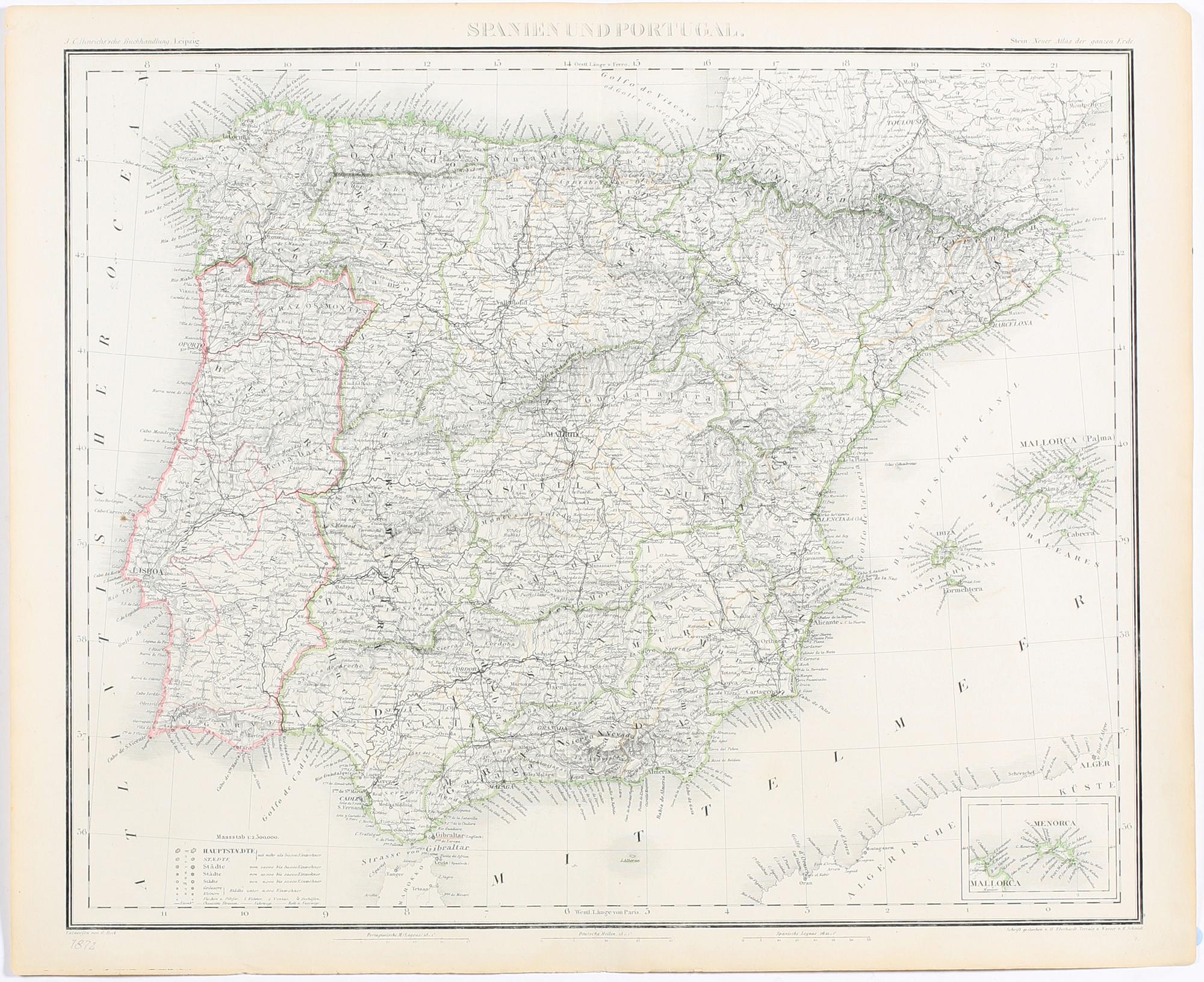 PARTI KARTOR, 7 st, bla världsdelarna och del av Nordamerika, Stein 1870-tal.