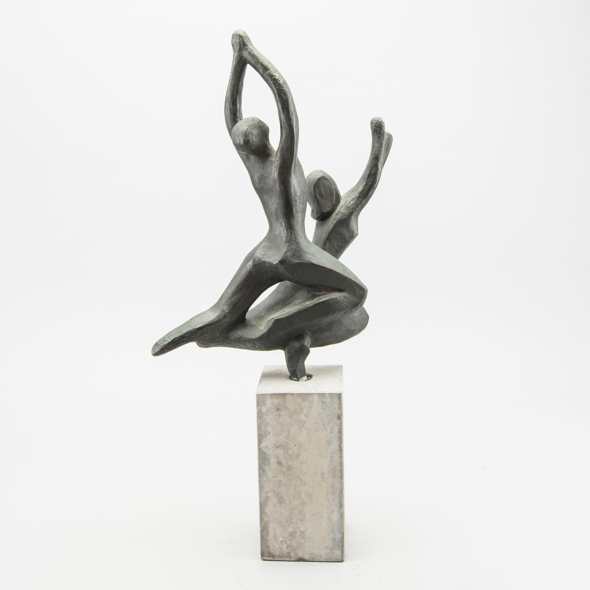 JONAS FRÖDING, a signed bronze sculpture.