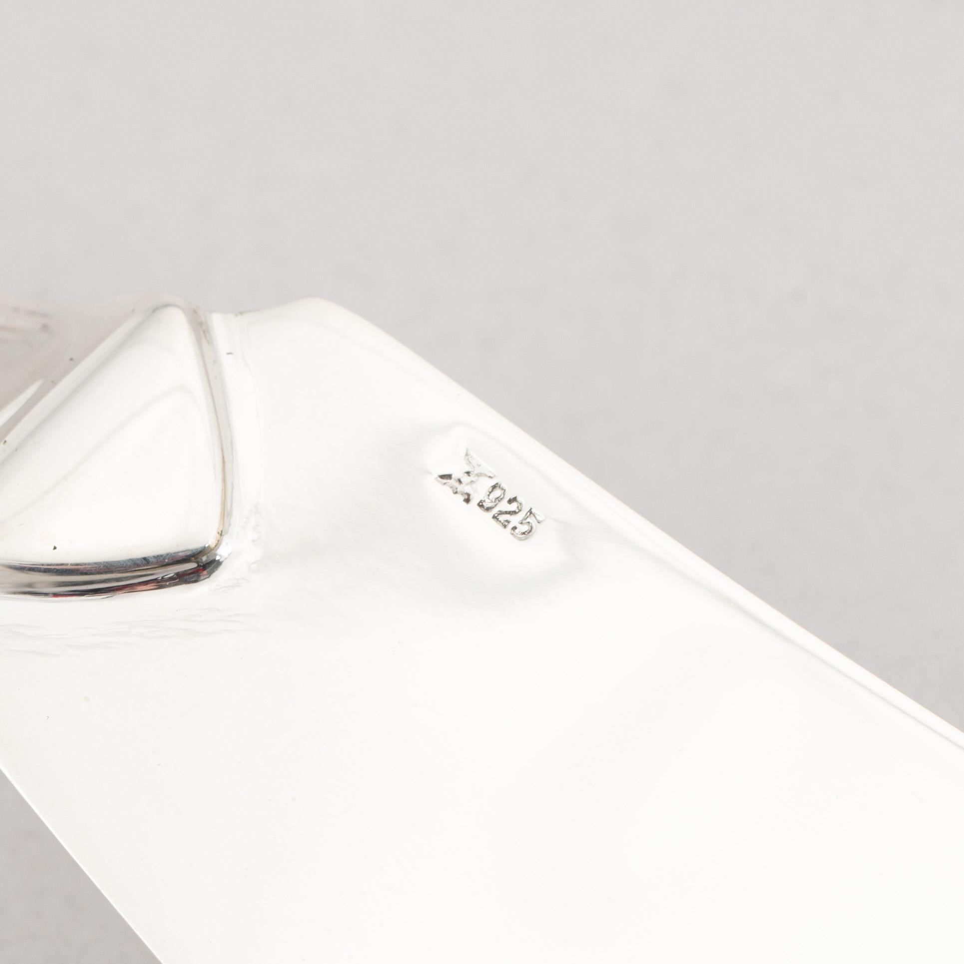 Koch & Bergfeld, fiskbestick, 28 delar, sterlingsilver, modell Altfaden, 1900-talets andra hälft.