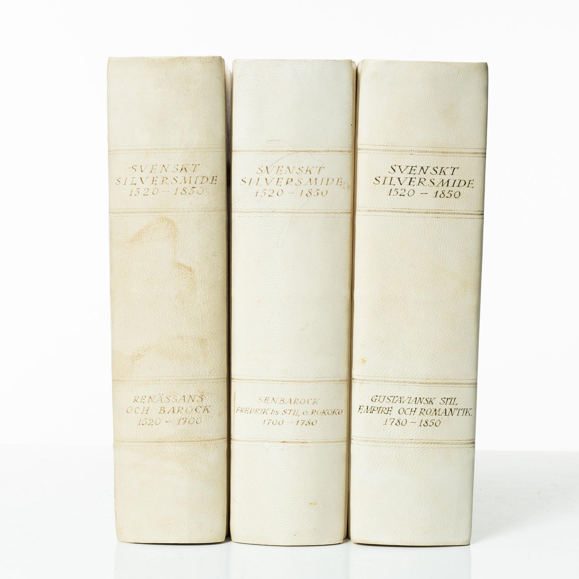 Three books, the standard reference works on Swedish silver, Hernmarck et al., Stockholm 1941-45.