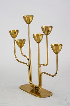 Gunnar Ander, candlestick, brass, Ystad Metall, 20th century.
