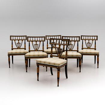 STOLAR, 6 st, sengustavianska, omkring år 1800.