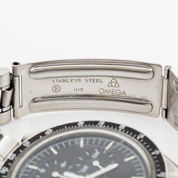 OMEGA, Speedmaster, chronograph, "Straight Writing", "Tachymeter Base 1000".